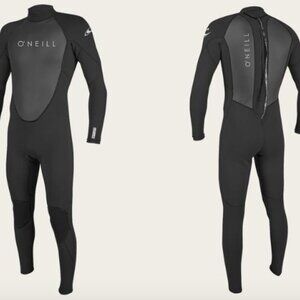 NWT O'Neill Reactor-2 3/2mm Back Zip Wetsuit Men's XLS Black/Slate